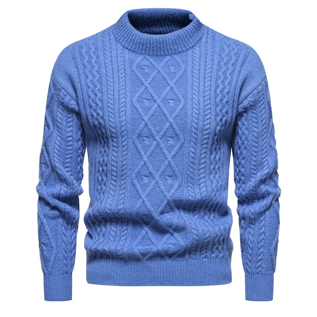 Men’s Solid Color Round Neck Sweater Bottoming Shirt