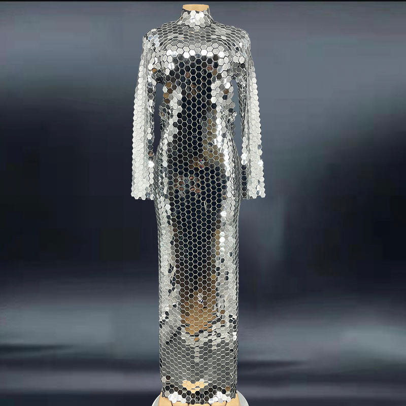 Rhinestone Sequin Party Women’s Cocktail Dress Long
